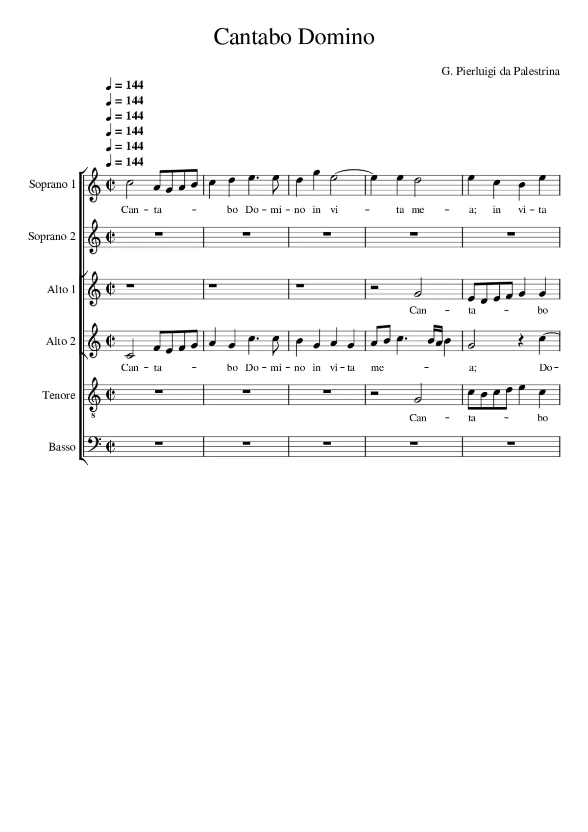 Cantabo Domino - Deficiant peccatores (secunda pars) - Page 1