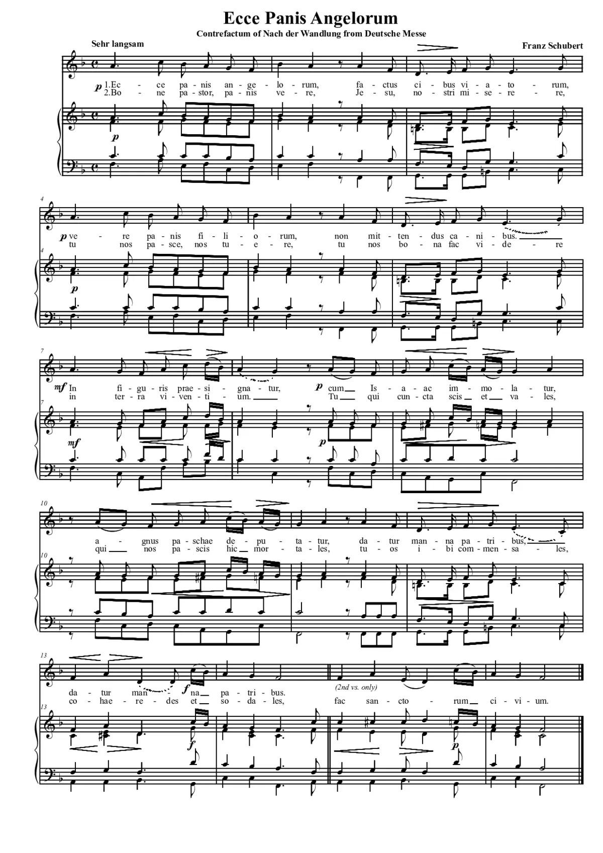 Ecce panis angelorum - Page 1