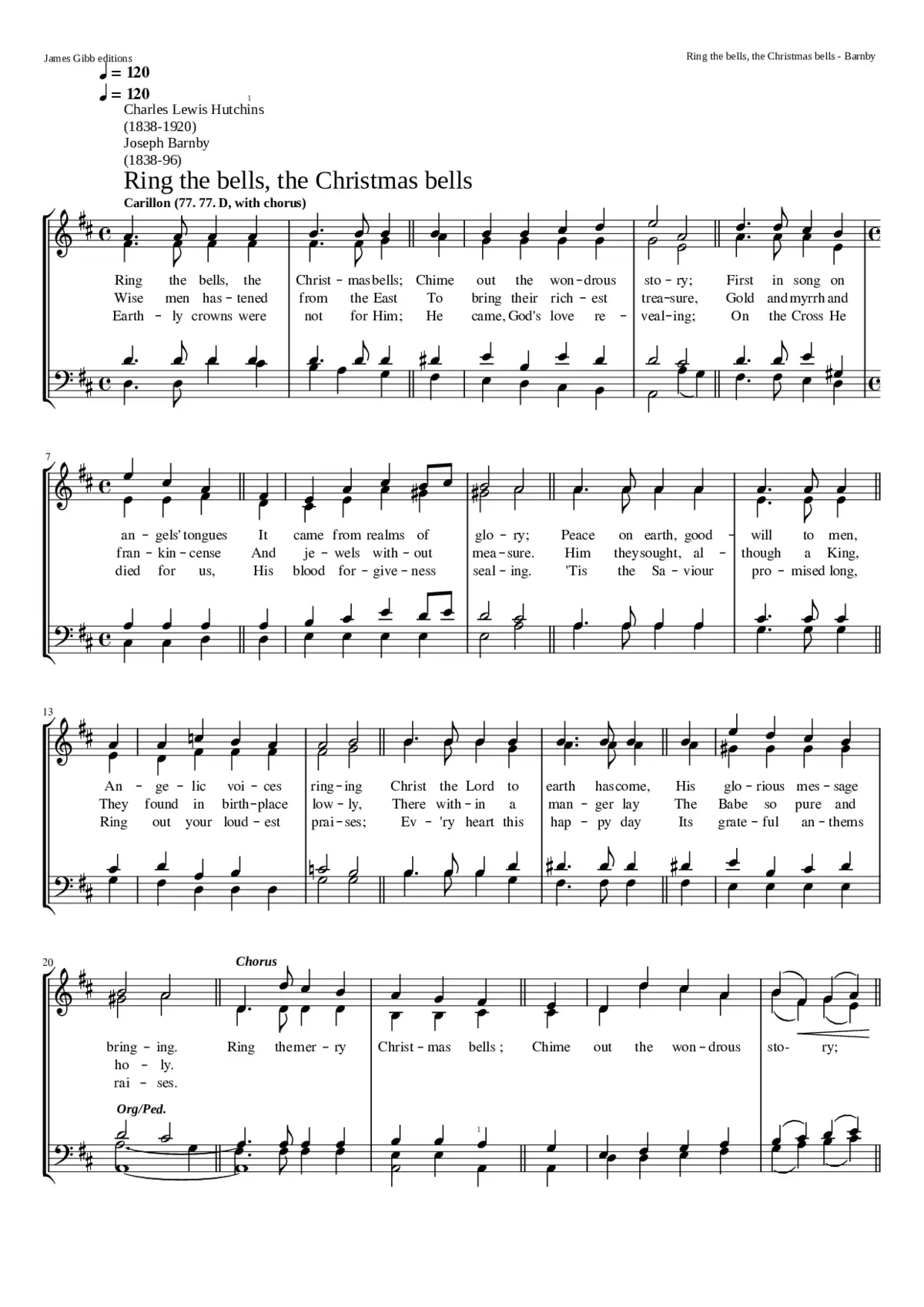 Ring the bells the Christmas bells - Page 1