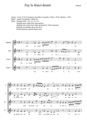 J'ay le fruict désiré