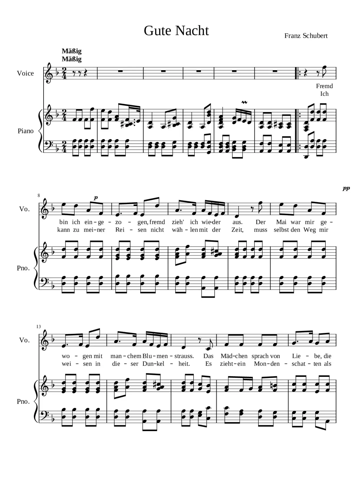 Gute Nacht die Winterreise - Page 1