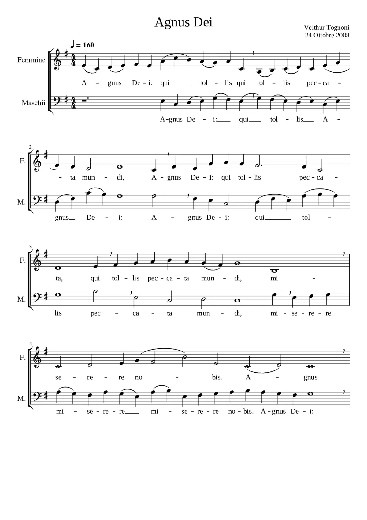Agnus Dei - Page 1
