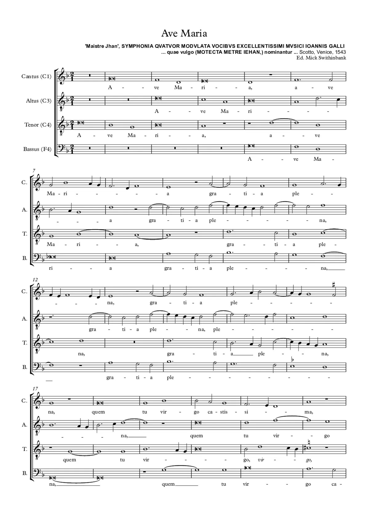 Ave Maria (non-standard text) - Page 1