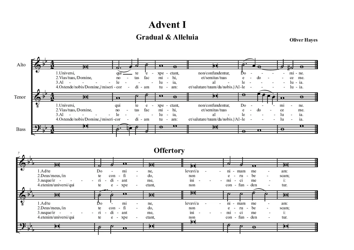 Advent I Gradual, Alleluia & Offertory - Page 1