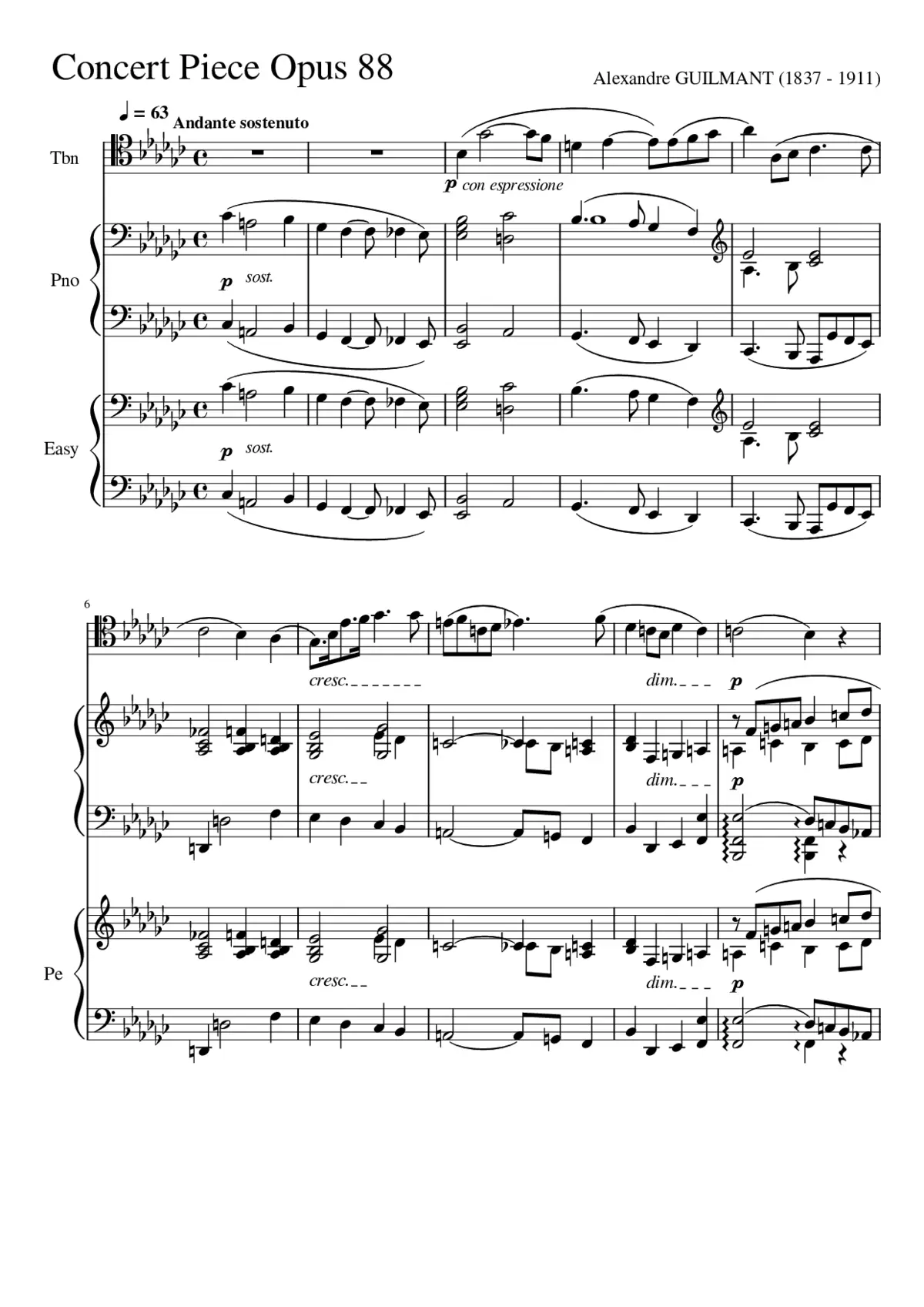 Morceau symphonique Op.88 - Page 1