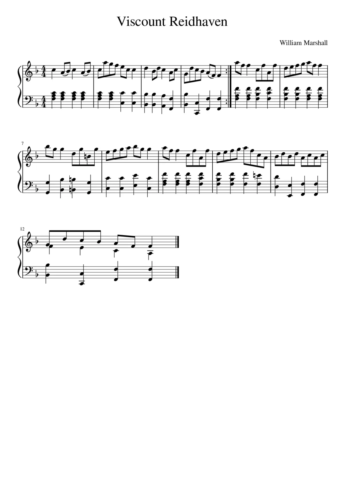 Viscount Reidhaven - Page 1