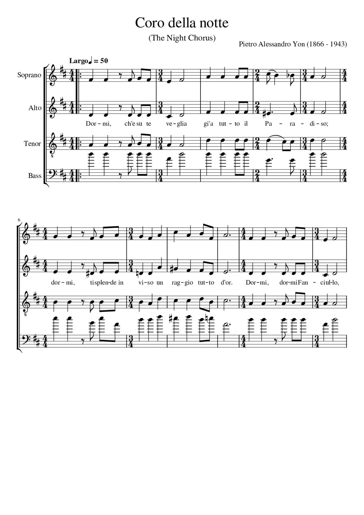 Coro della notte - Page 1