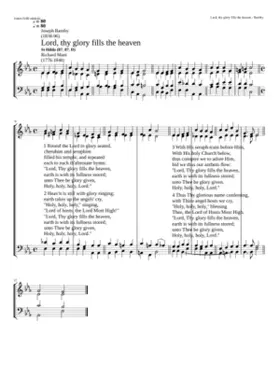 Lord thy glory fills the heaven