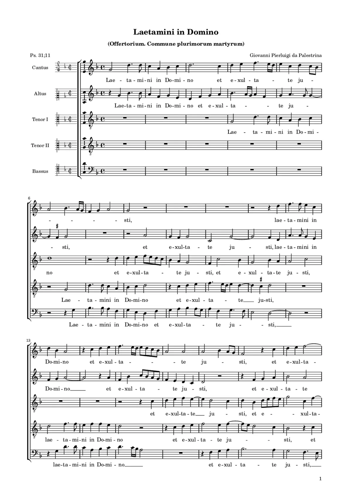 Laetamini in Domino - Page 1