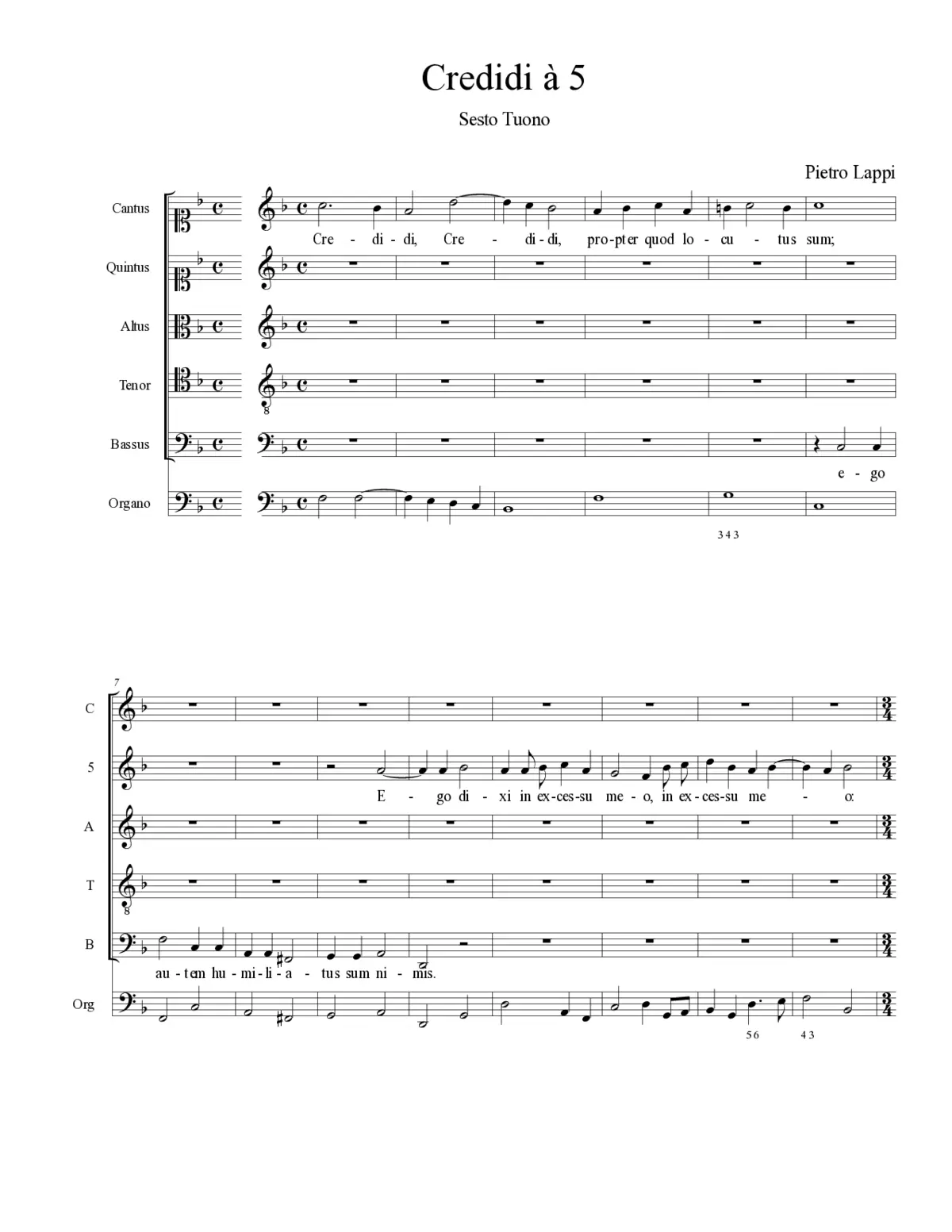 Credidi à 5 - Page 1