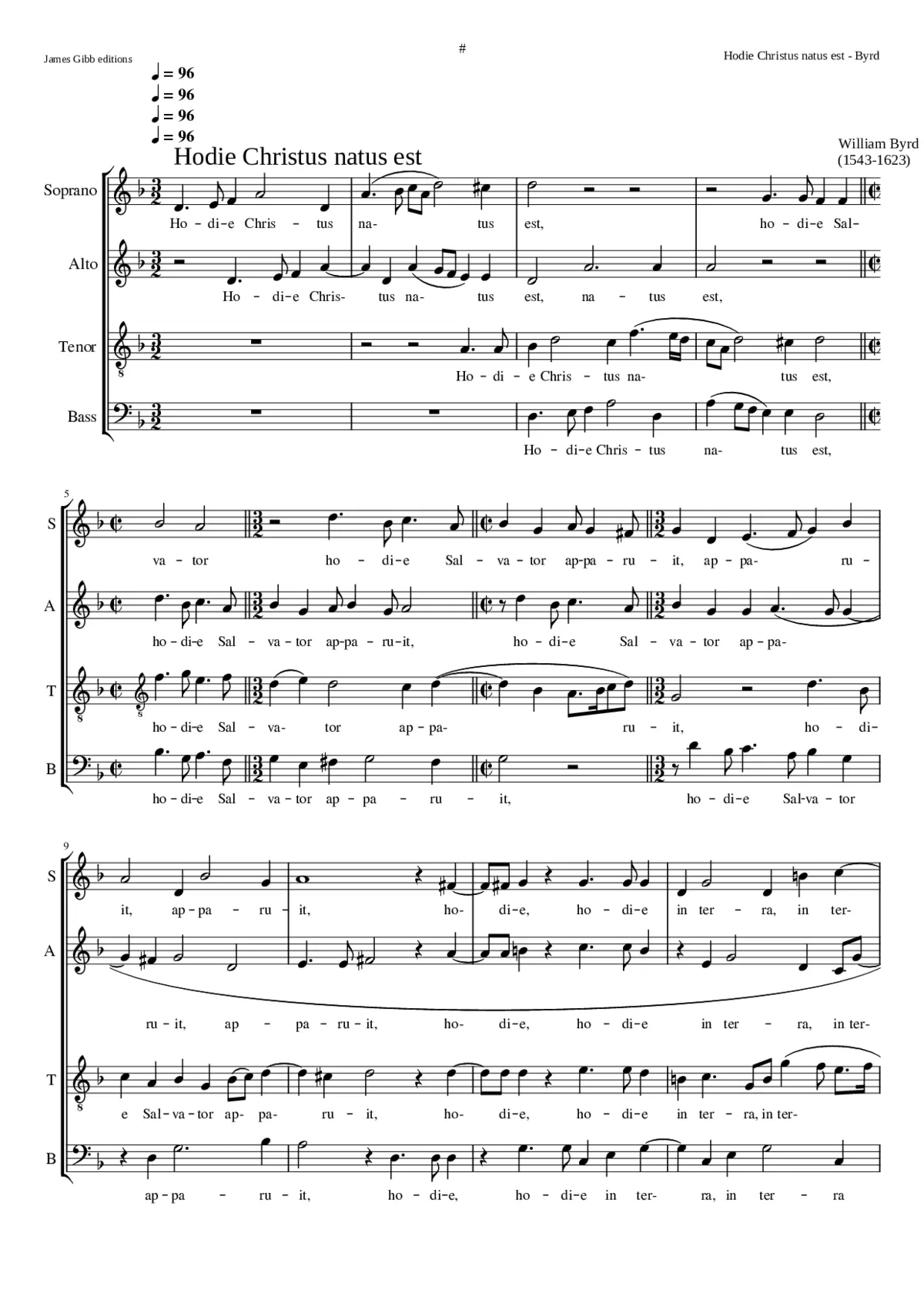 Hodie Christus natus est - Page 1