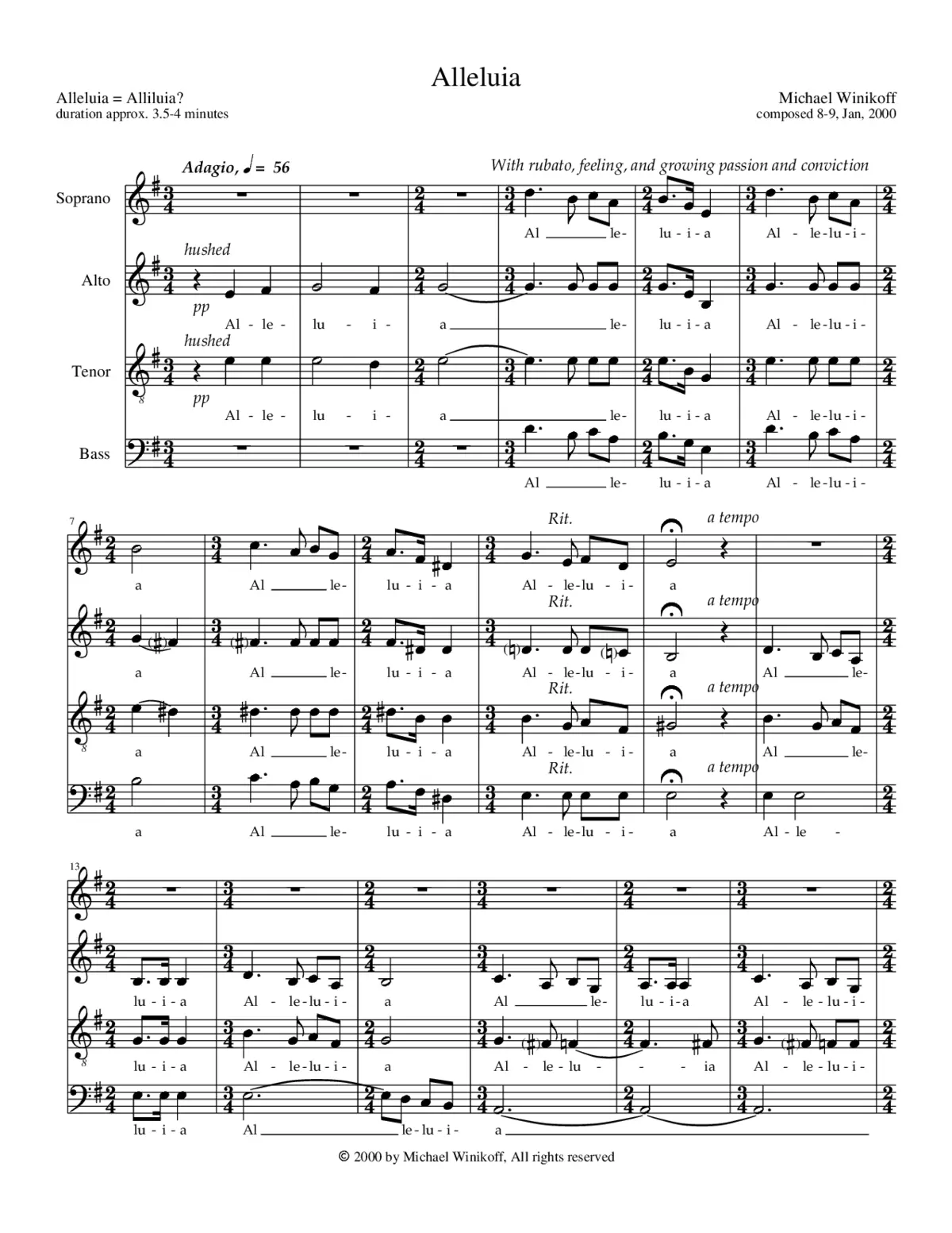 Alleluia - Page 1