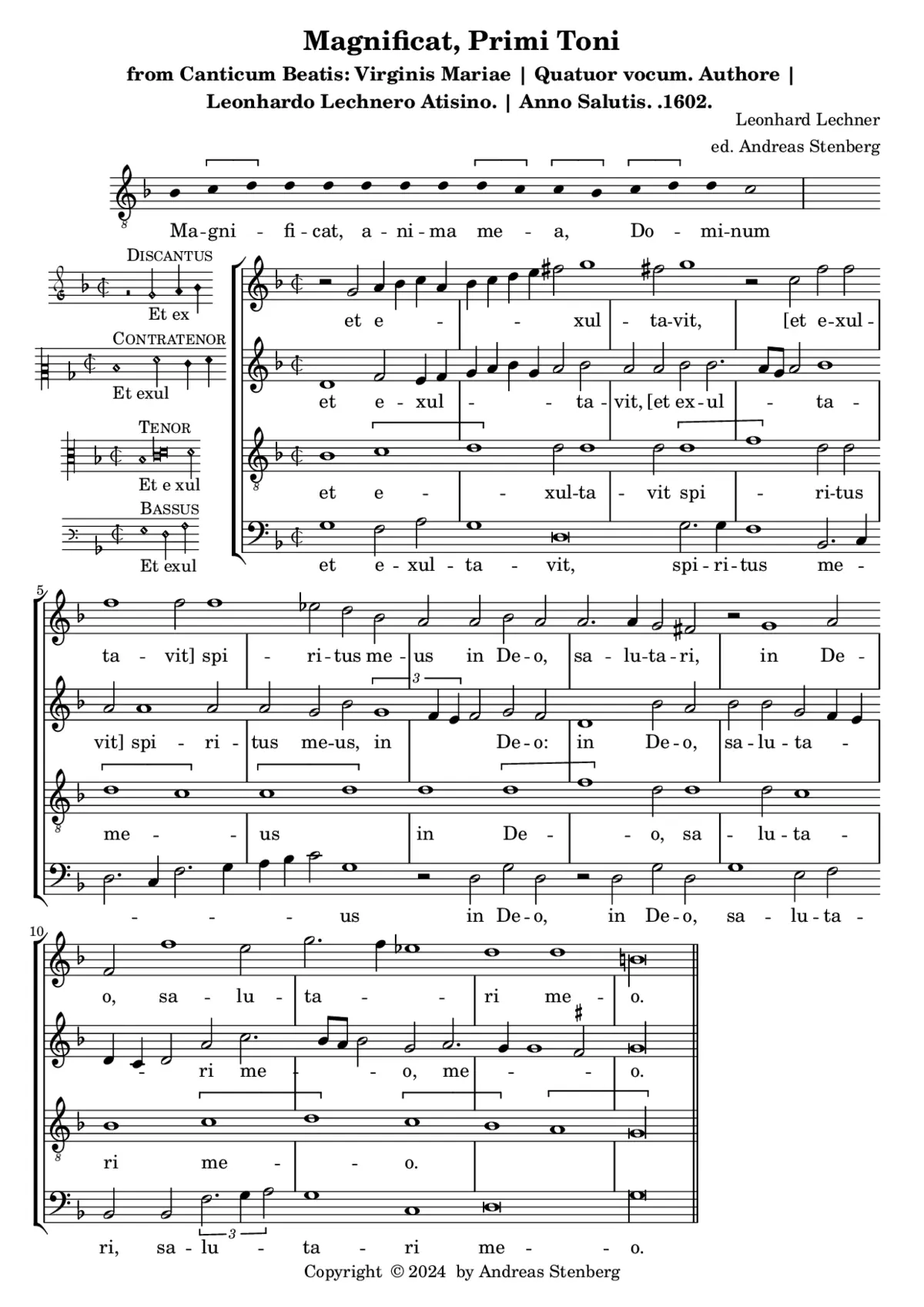 Magnificat primi toni - Page 1
