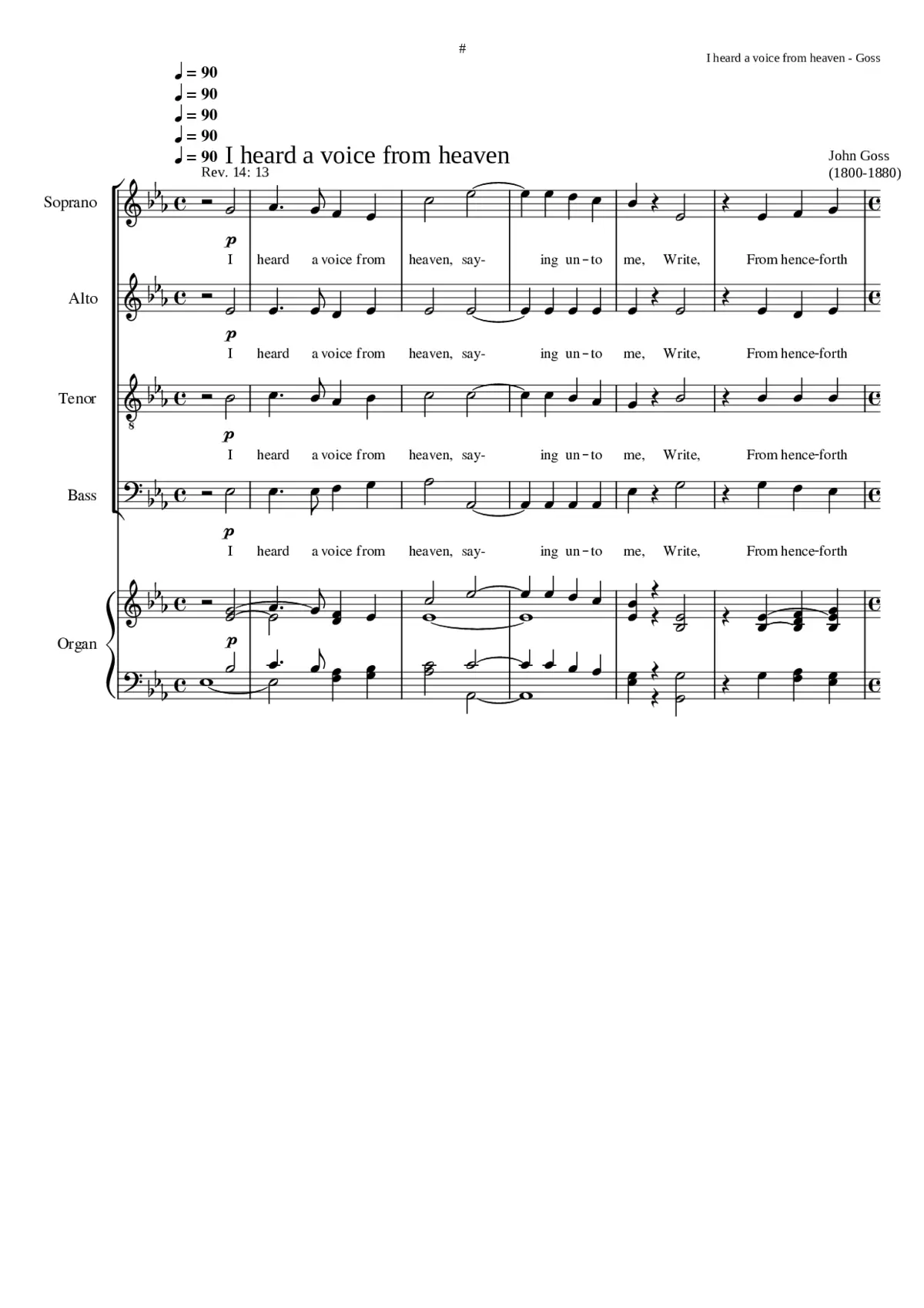 I heard a voice from heaven - Page 1