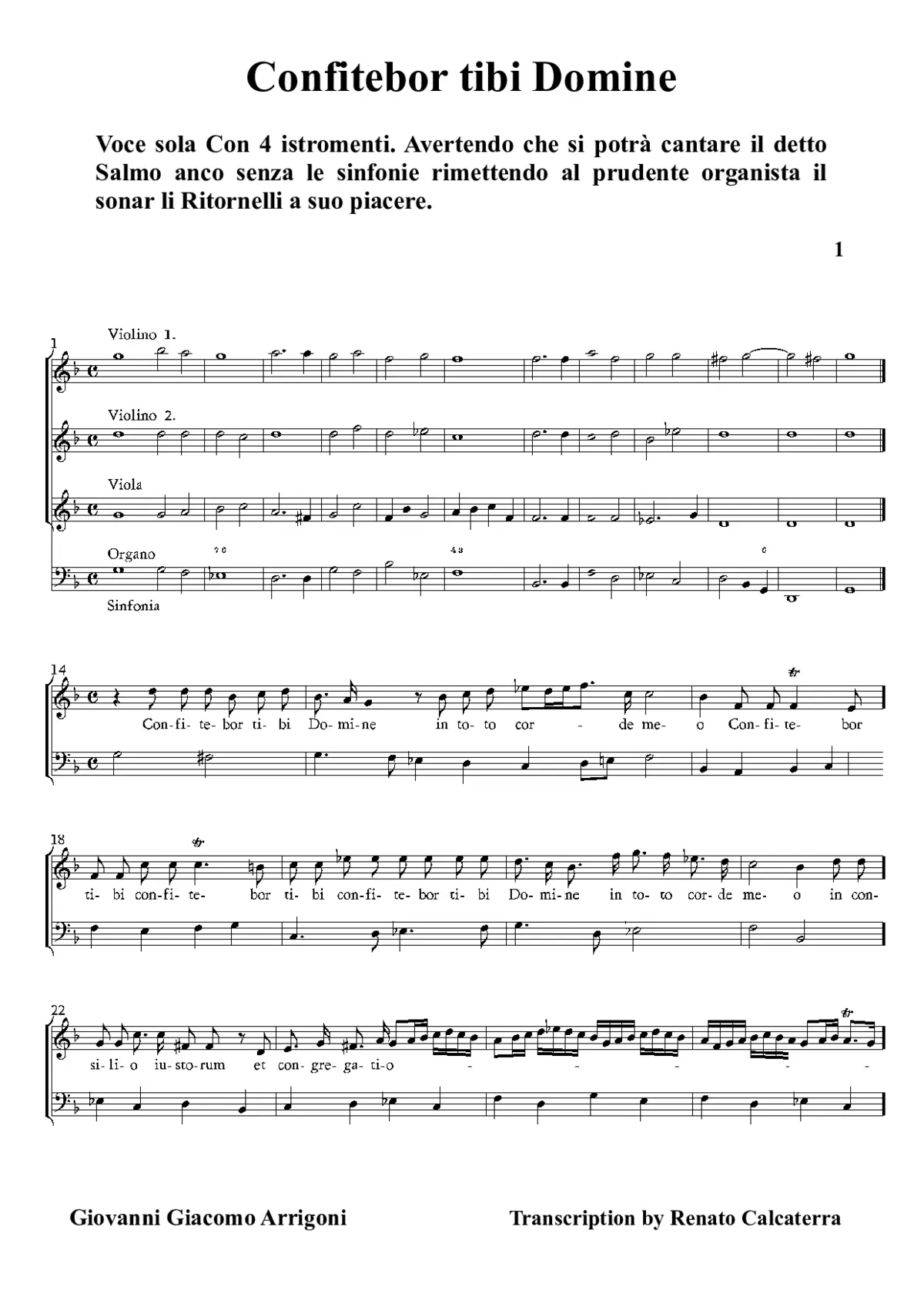 Confitebor tibi Domine - Page 1
