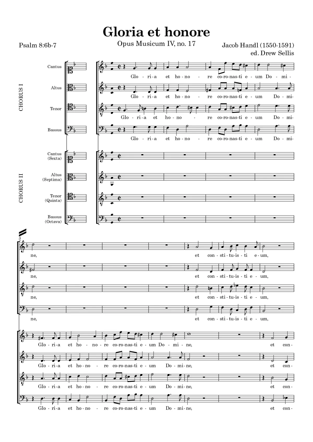 Gloria et honore a 8 - Page 1