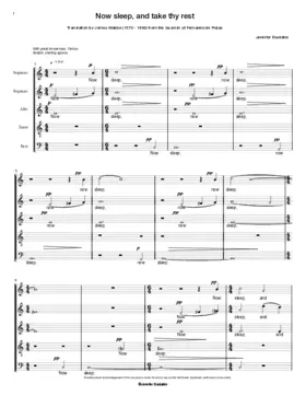 Now sleep, and take thy rest