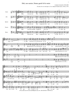 Deh non cantar Donna