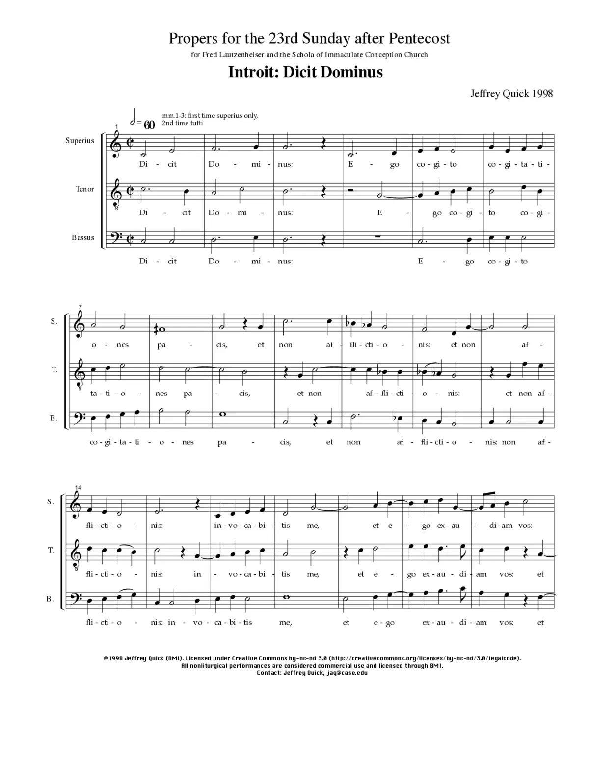 Dicit Dominus - Page 1