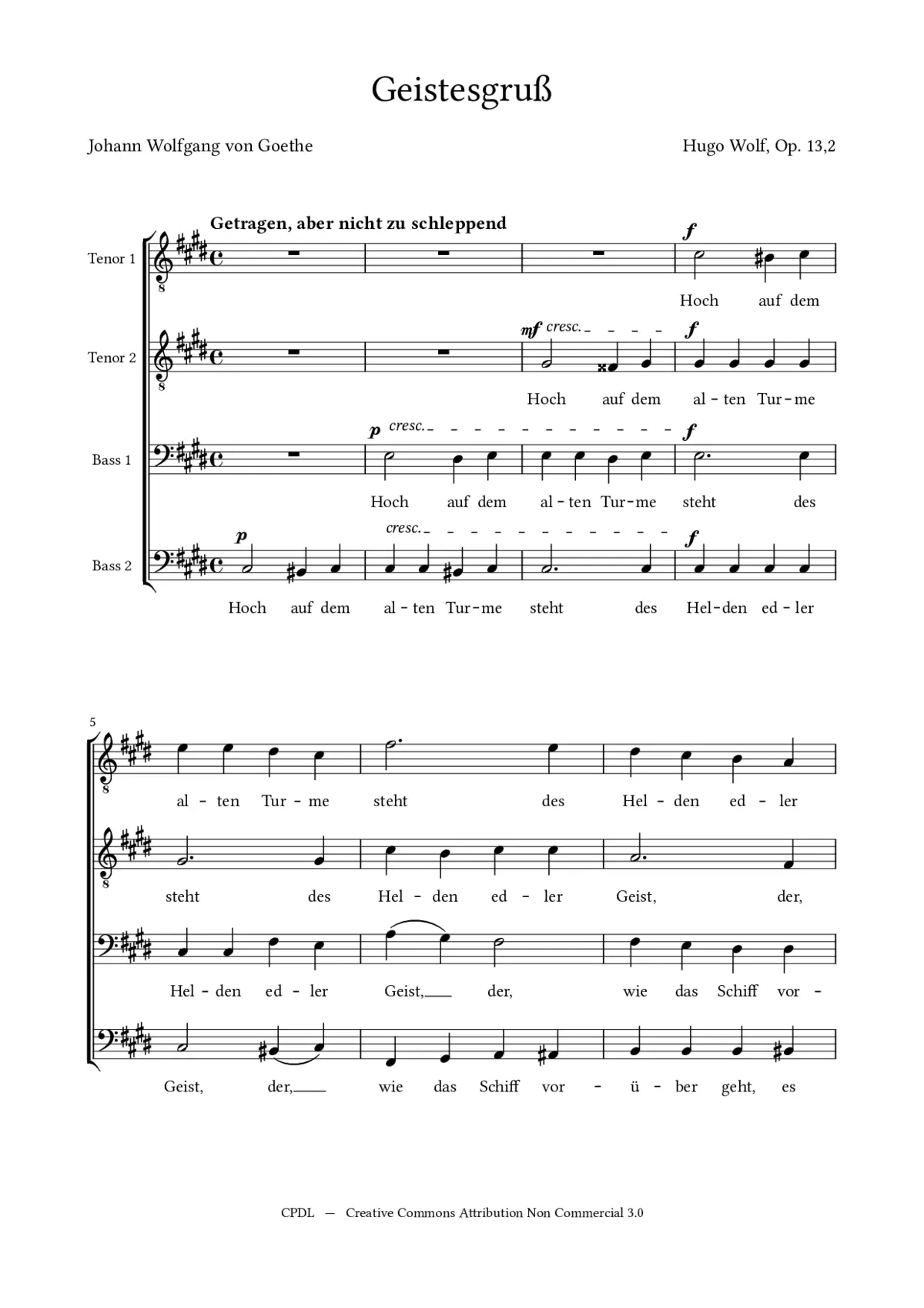 Geistesgruß, Op. 13, No. 2 - Page 1