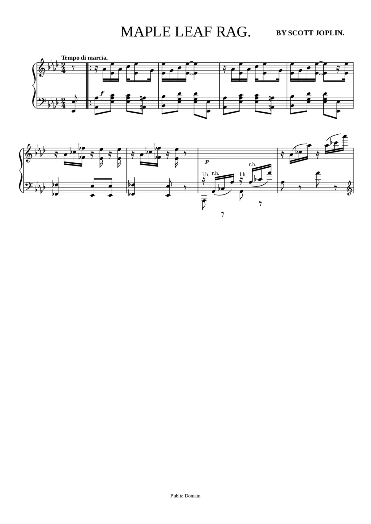 MAPLE LEAF RAG. - Page 1
