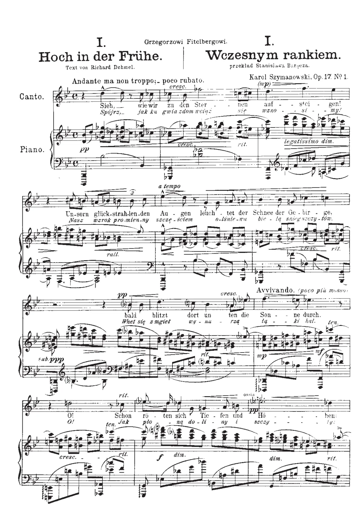 Twelve Songs to German Texts - Page 1
