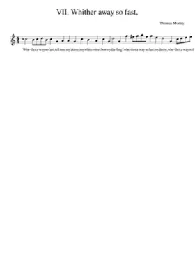 VII. Whither away so fast