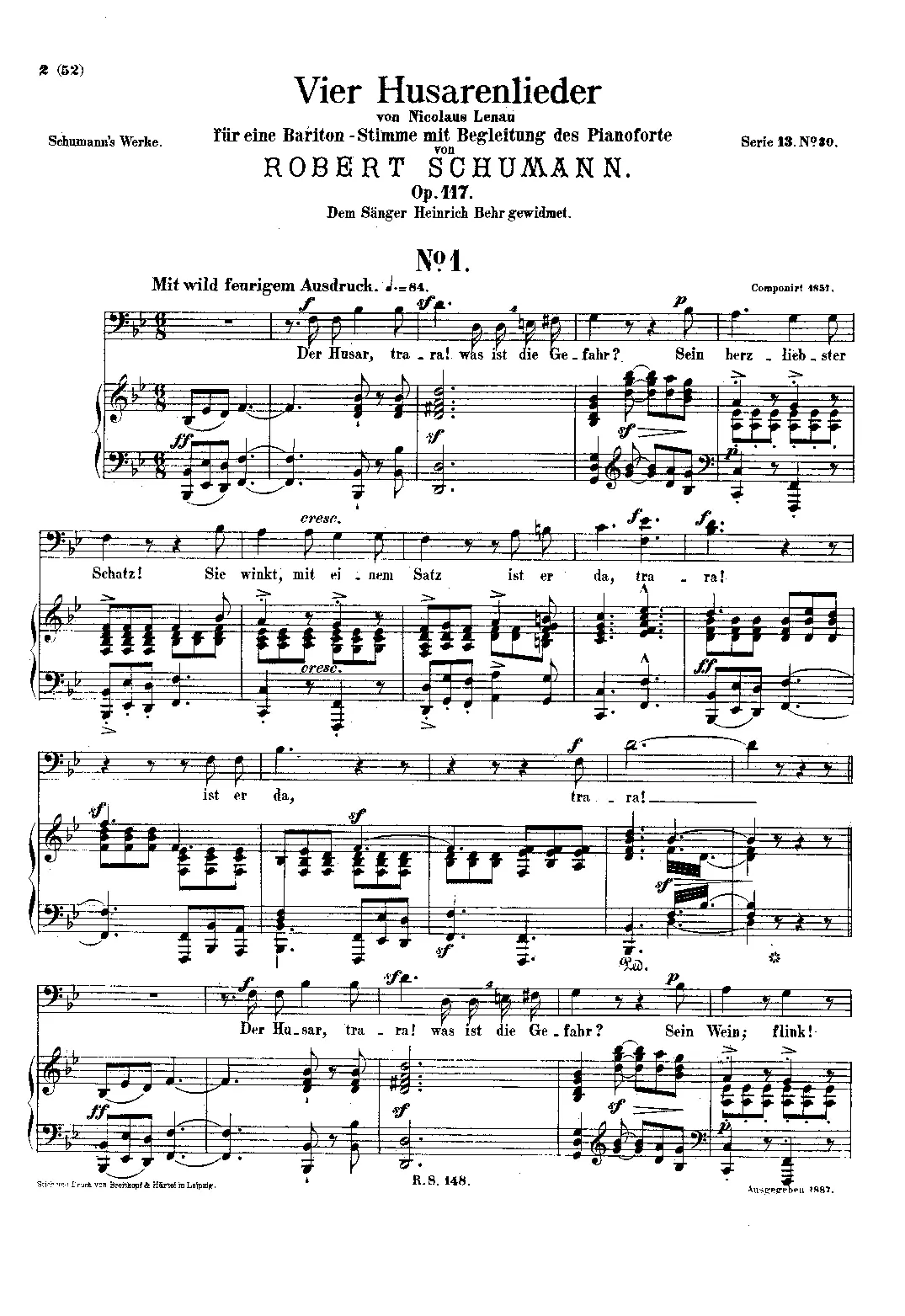 4 Husarenlieder - Page 1