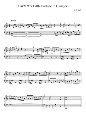 5 Kleine Präludien BWV 939-943