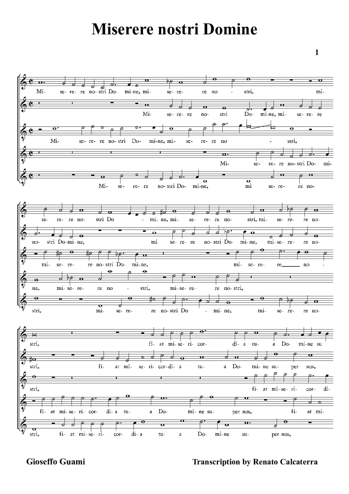 Miserere nostri Domine - Page 1