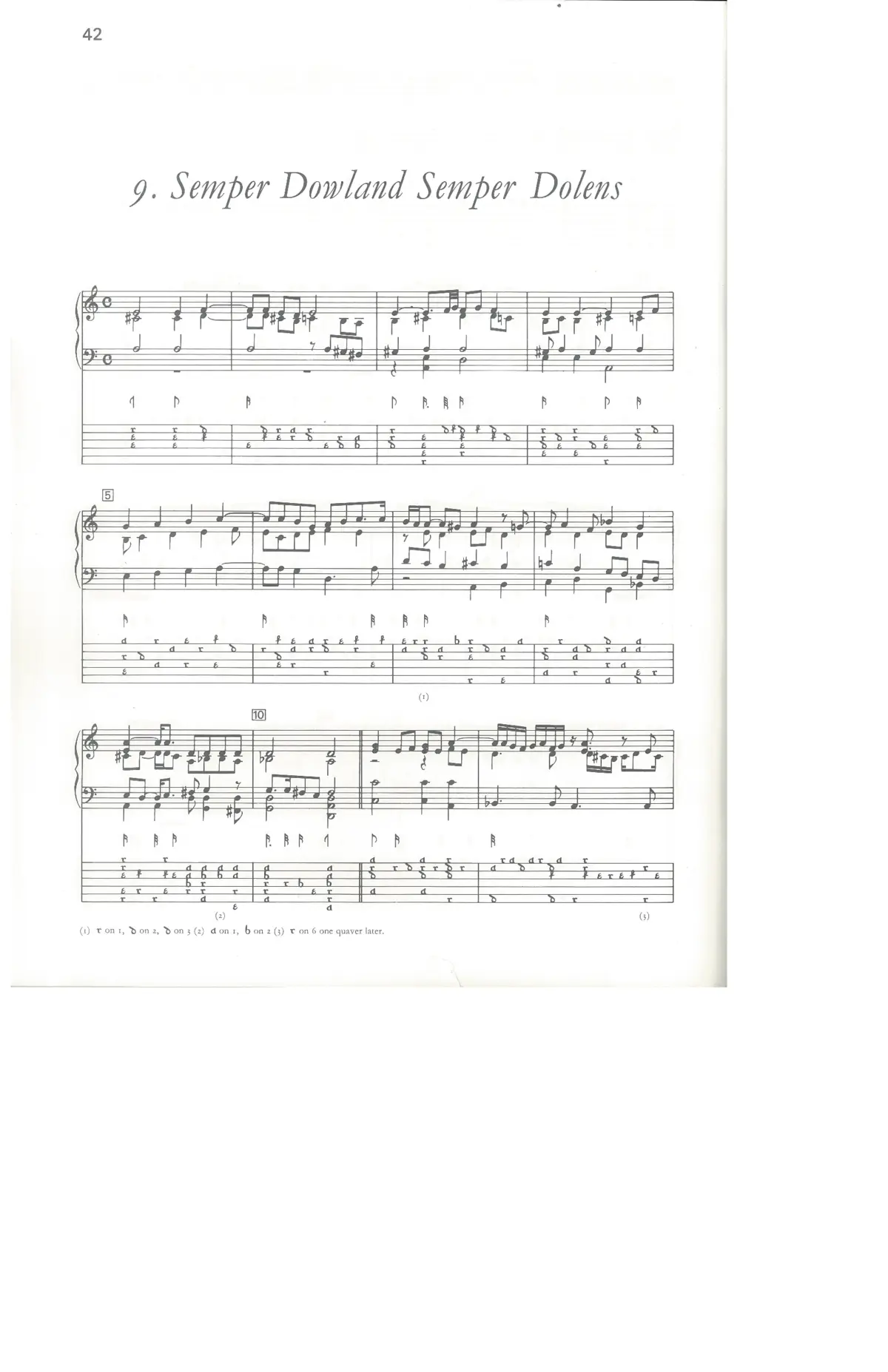 ''Semper Dowland Semper Dolens'' pavan for lute - Page 1