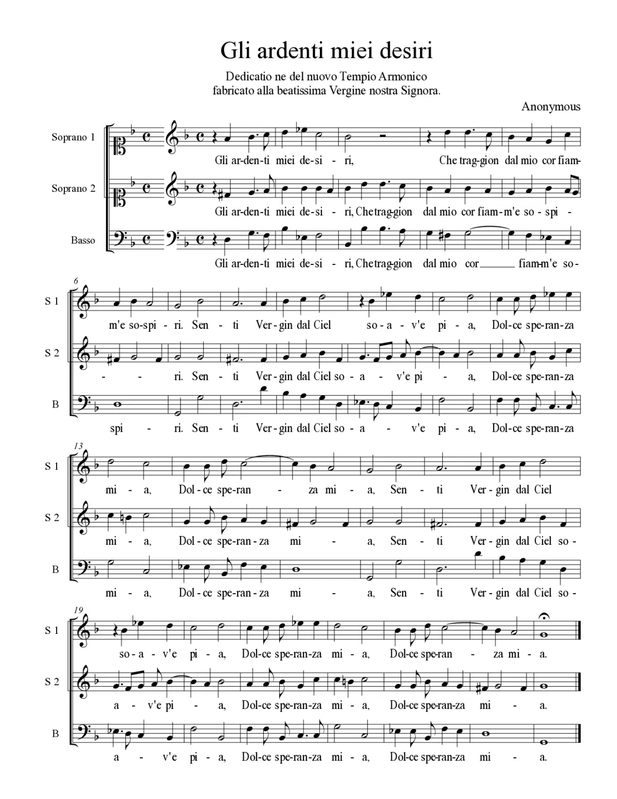 Gli ardenti miei desiri - Page 1