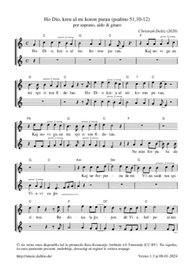 Ho Dio, kreu al mi koron puran