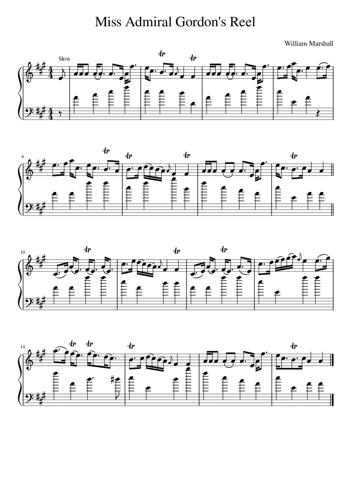 Miss Admiral Gordon's Reel - Page 1