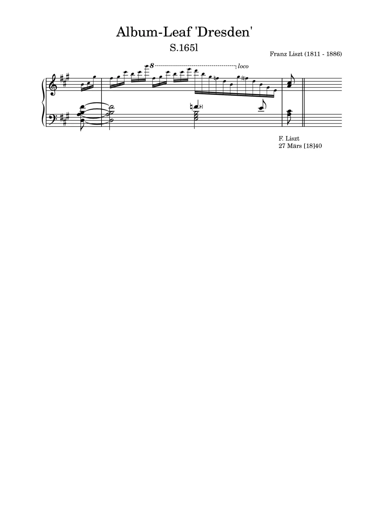 Album-Leaf 'Dresen' - Page 1