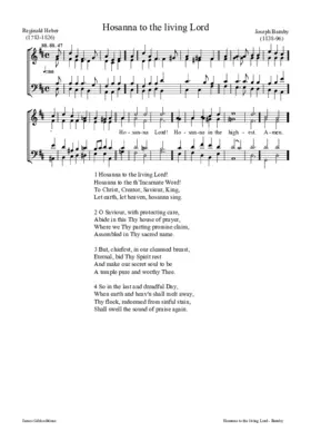 Hosanna to the living Lord