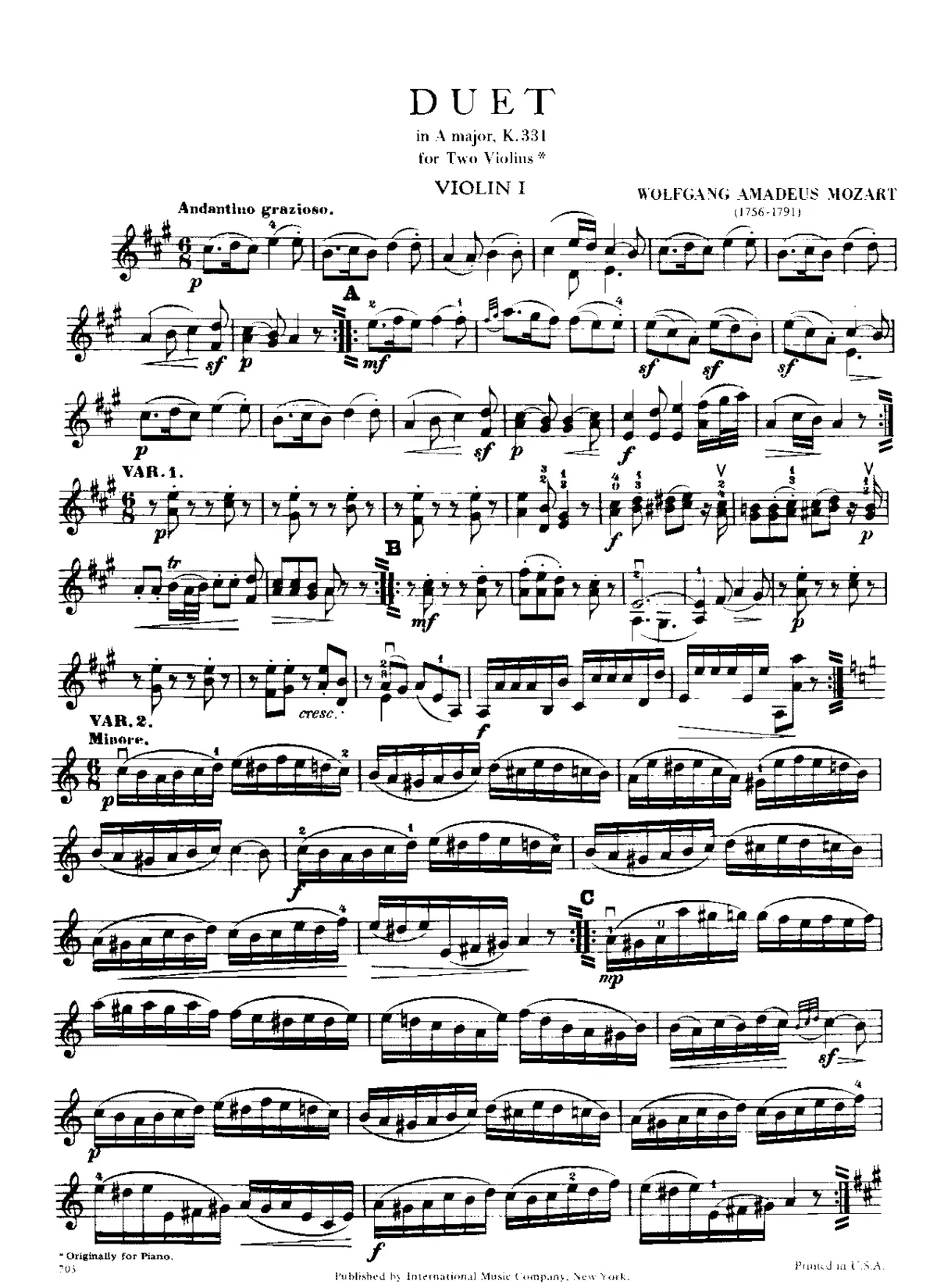 Piano Sonata No.11 - Page 1