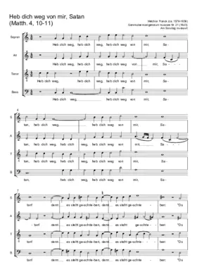 Heb dich weg von mir, Satan