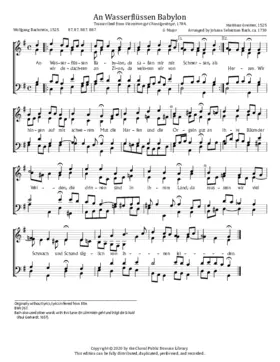 An Wasserflüssen Babylon, BWV 267