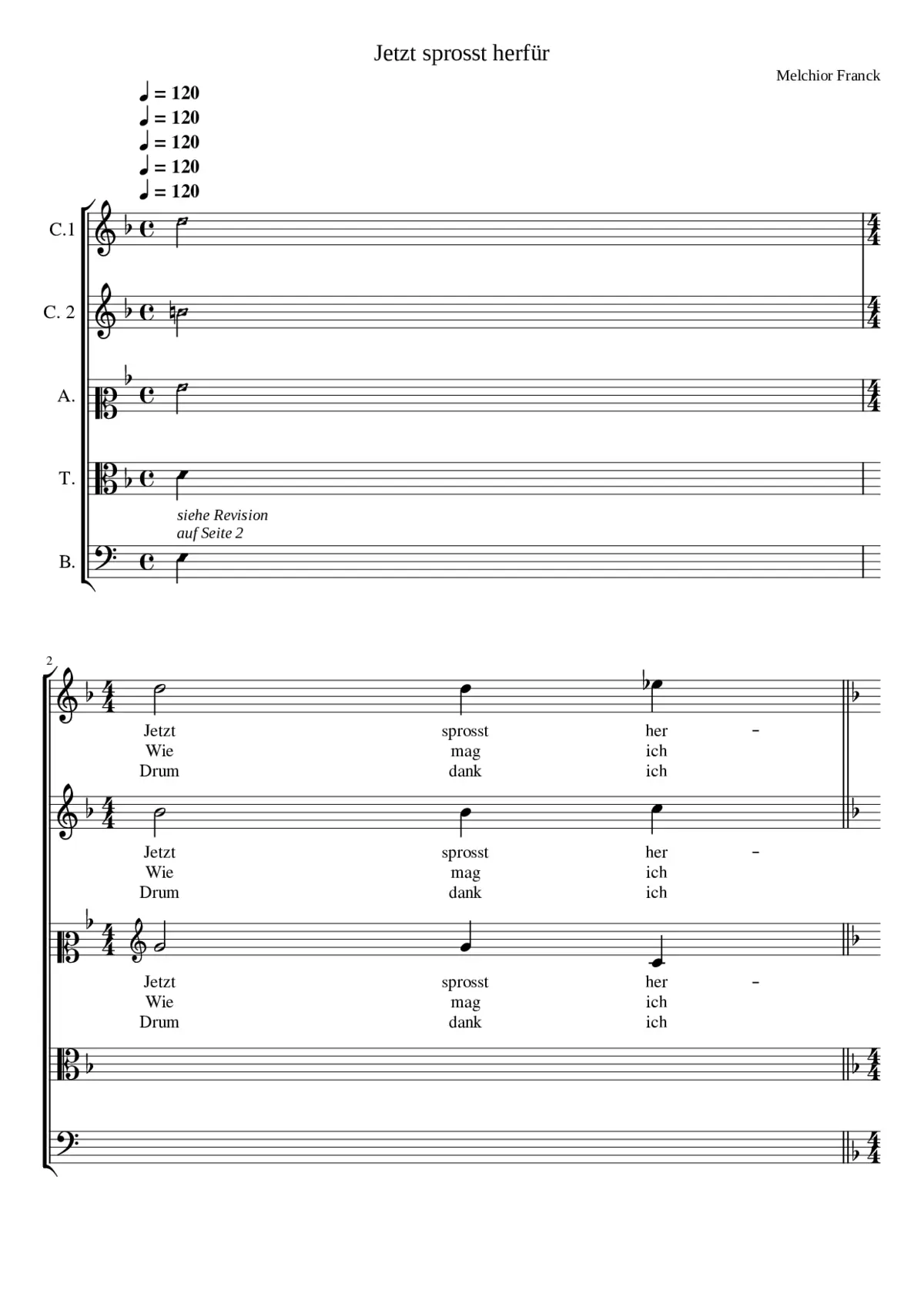 Jetzt sprosst herfür - Page 1