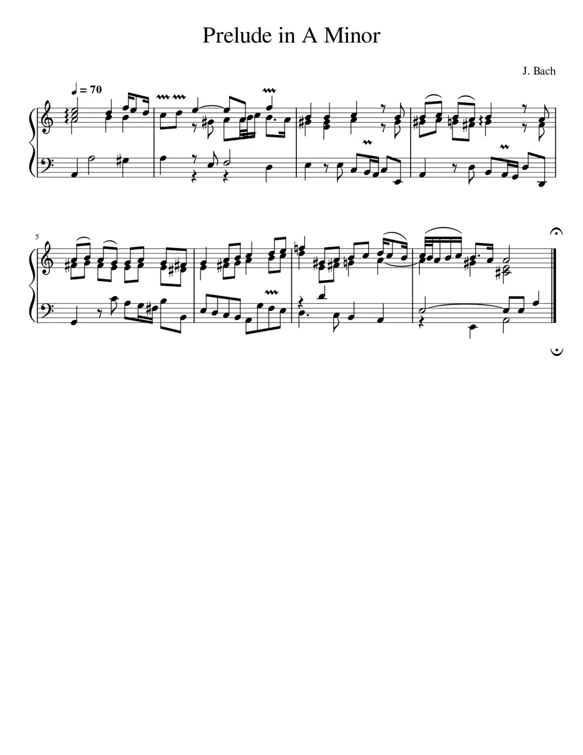 Prelude in A Minor - Page 1