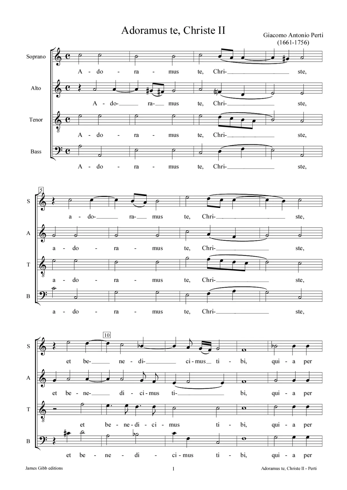 Adoramus te, Christe II - Page 1