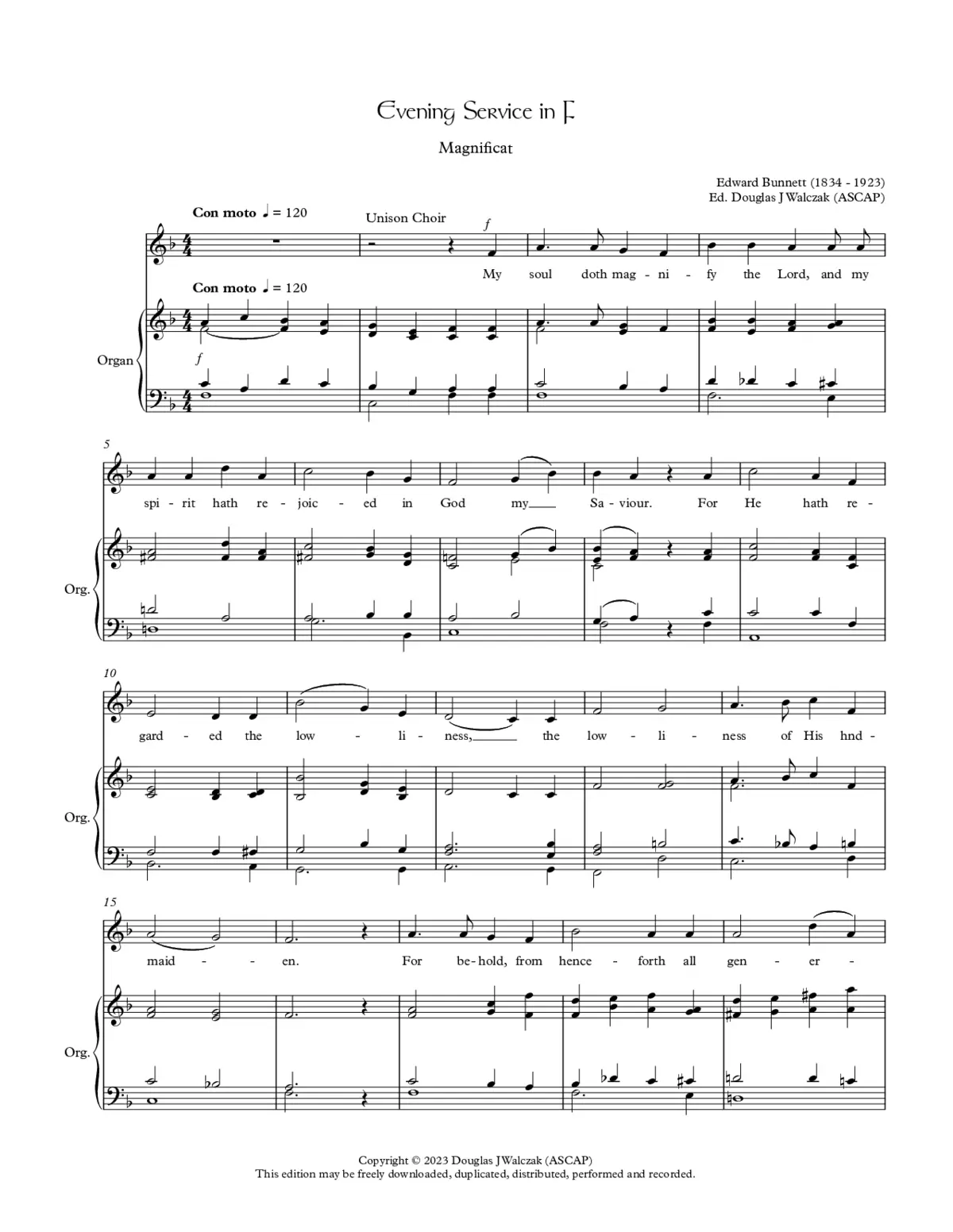 Evening Service in F - Page 1