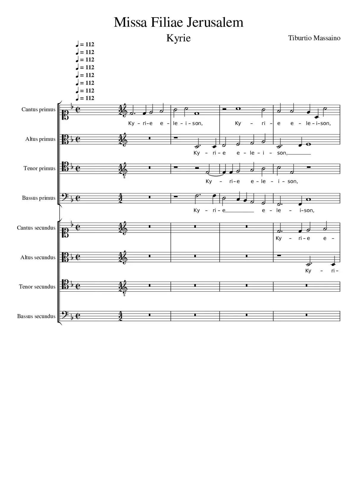 Missa Filiae Jerusalem - Page 1