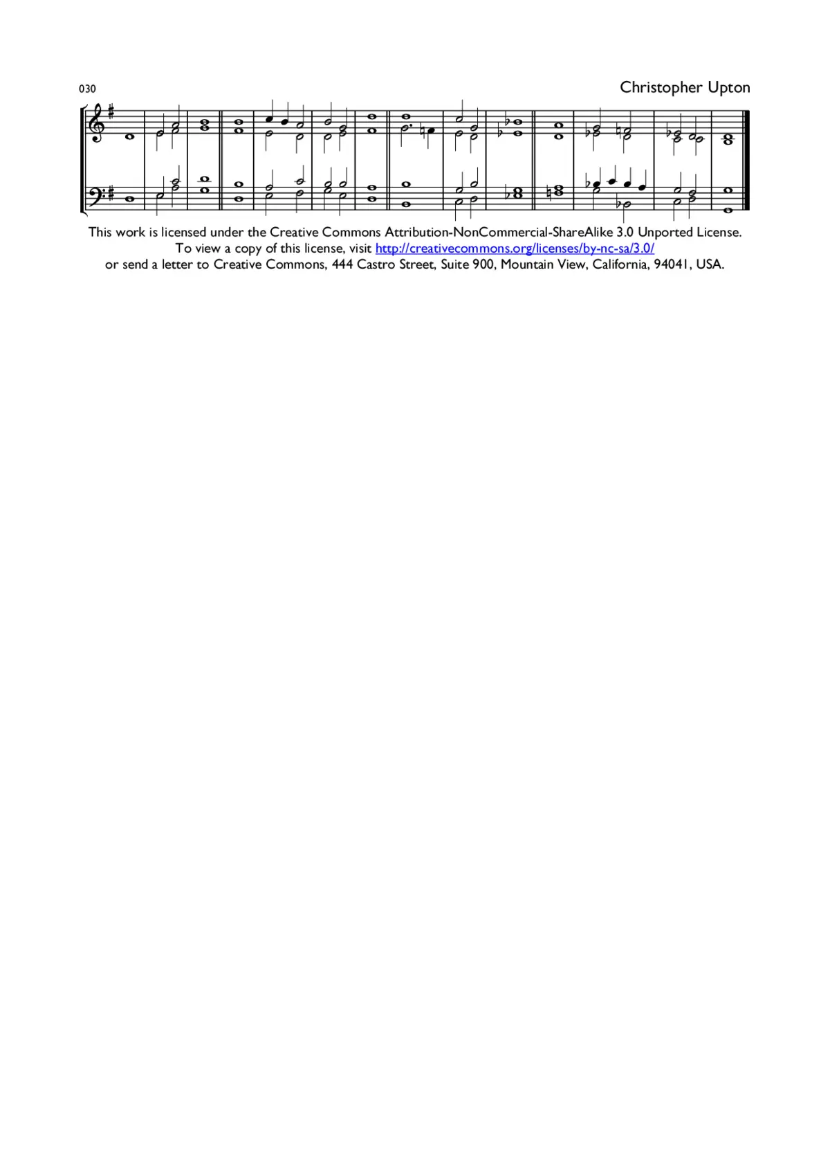 Double Chant 030 in G Major - Page 1
