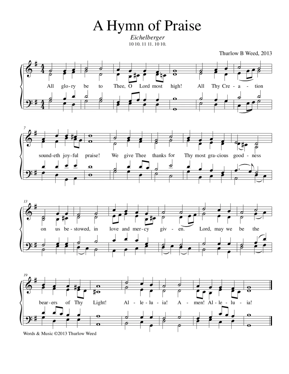 A hymn of praise - Page 1