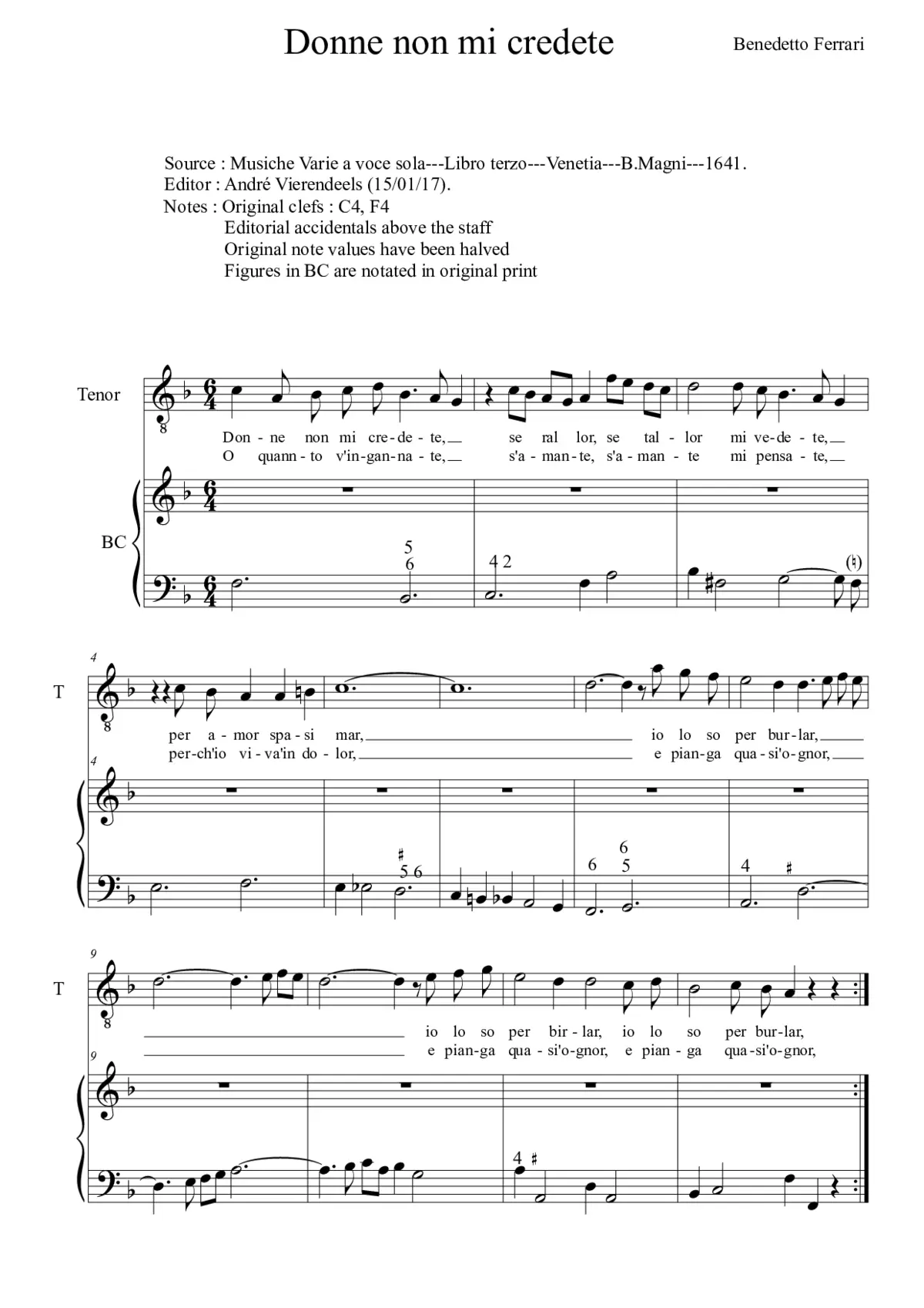 Donne non mi credete - Page 1