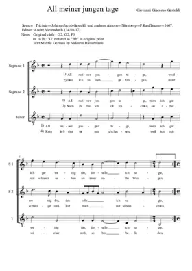 All meiner jungen Tage