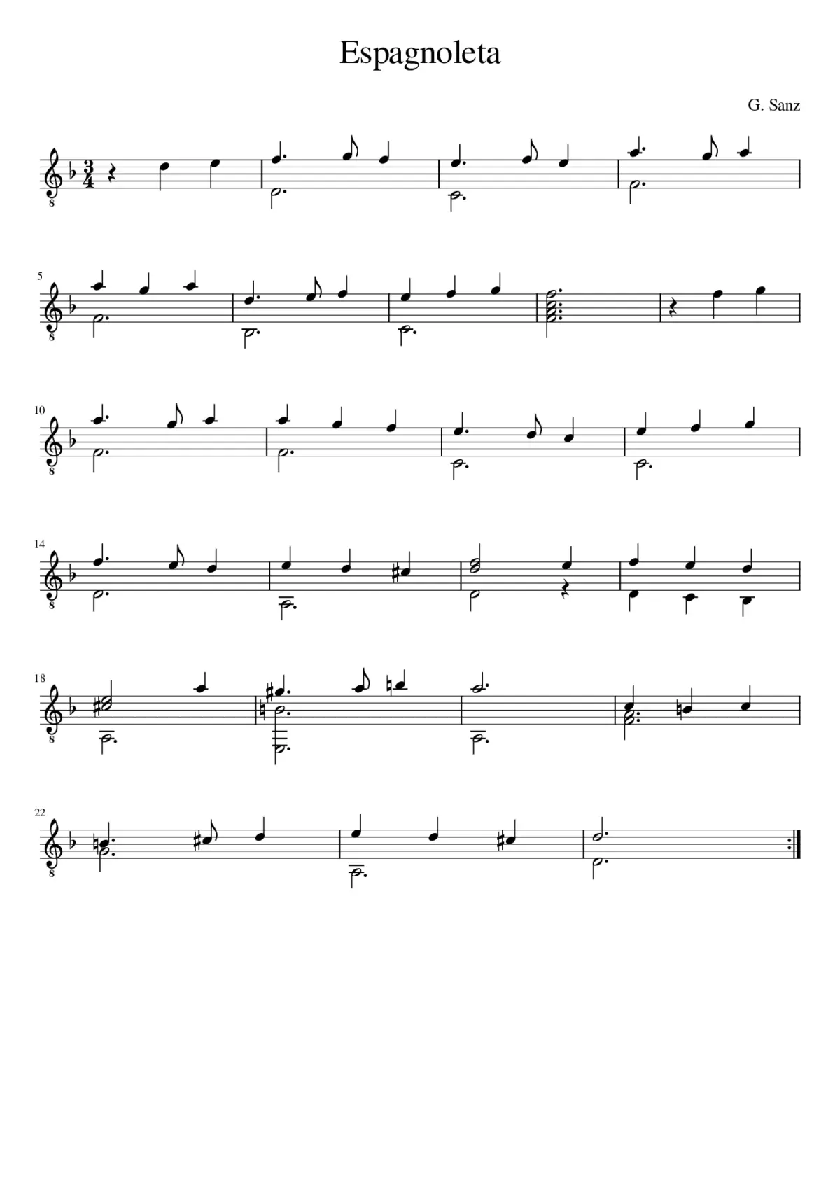 Espagnoleta - G.Sanz - Page 1
