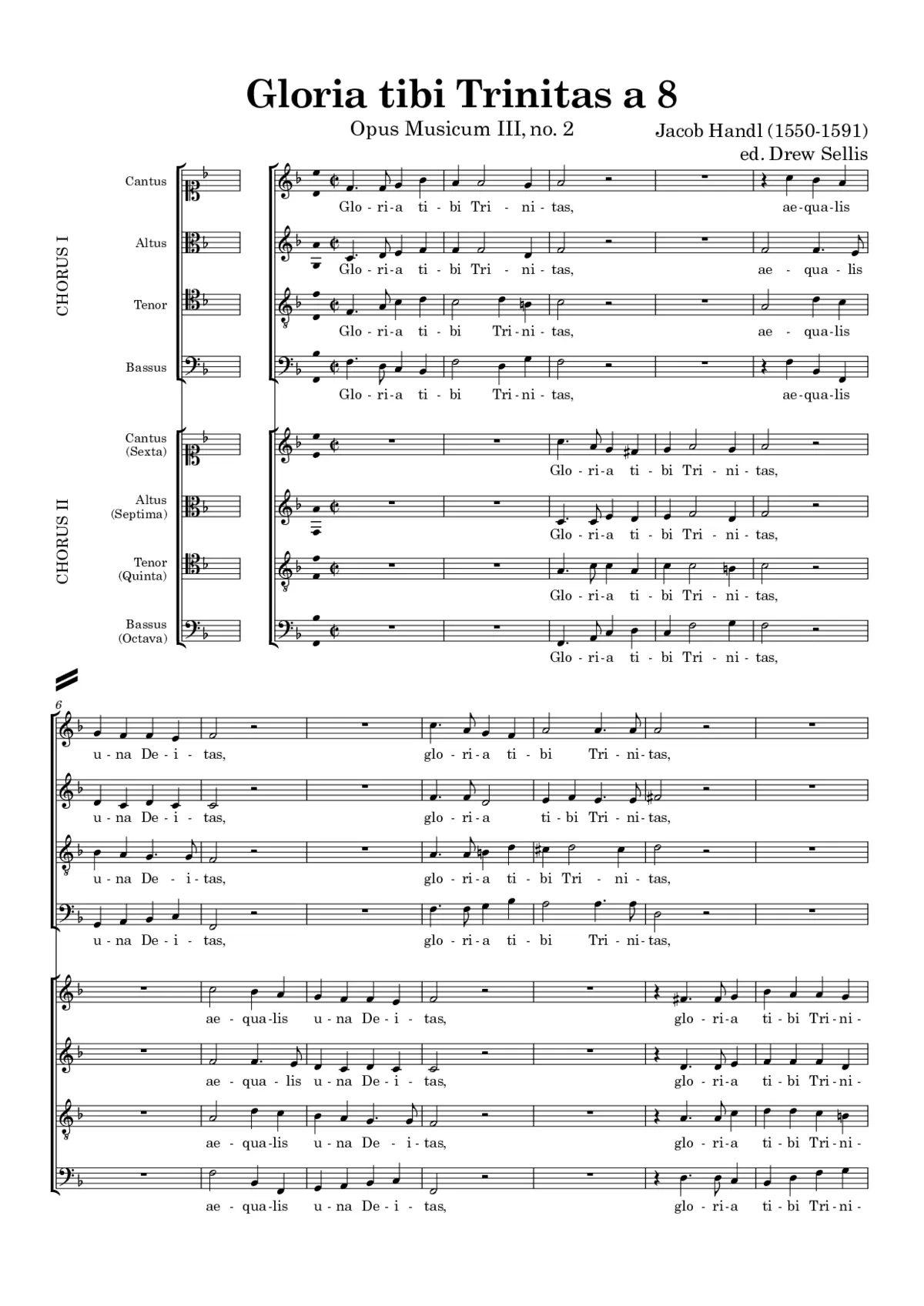 Gloria tibi Trinitas a 8 - Page 1